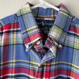 Ralph Lauren Men's Classic Fit Plaid Shirt - Blue, Red, Green